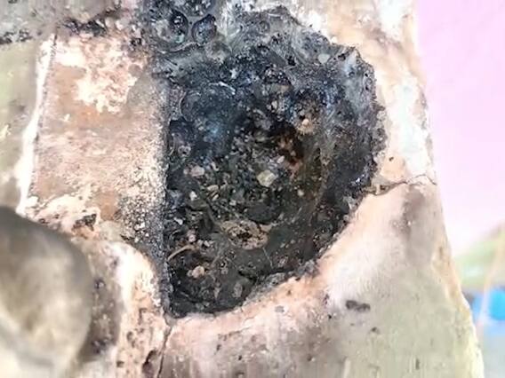 Jalgaon : अवकाशातून उपग्रहाचे अवशेष पडून घराला आग, जळगावातील कुटुंबाचा दावा Jalgaon : अवकाशातून उपग्रहाचे अवशेष पडून घराला आग, जळगावातील कुटुंबाचा दावा
