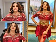 रेड ड्रेस में भोजपुरी क्वीन मोनालिसा ने मचाई तबाही, फोटोज देख फैंस की बढ़ गई धड़कनें