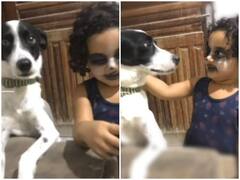 मेकअप के जरिए पालतू कुत्ते की तरह दिखना चाह रही बच्ची, मासूमियत से जीत रही दिल
