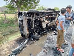 Bundi Van Fire: बूंदी में चलती वैन में लगी भीषण आग, गाड़ी में सवार आधा दर्जन लोगों ने कूदकर बचाई जान