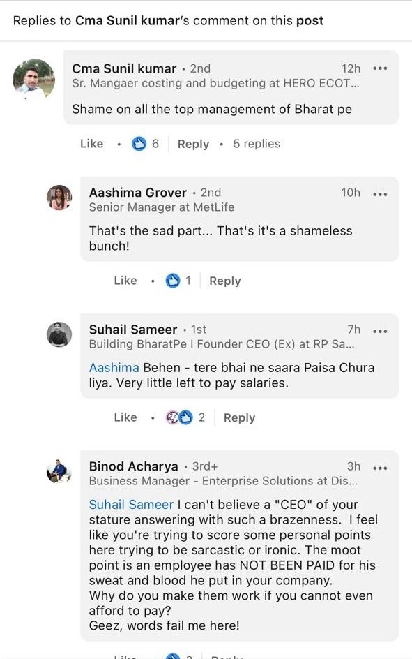 BharatPe Fight On LinkedIn | 'Tere Bhai Ne Saara Paisa Chura Liya': CEO Suhail Sameer To Ashneer Grover's Sister