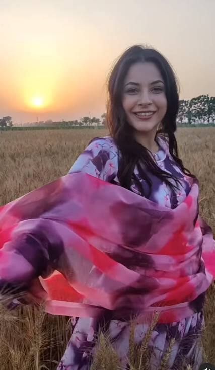 शहनाजचा हसरा आणि गोंडस चेहरा चाहत्यांना खूप आवडत असून, तिचा हा व्हिडीओ सोशल मीडियावर मोठ्या प्रमाणात व्हायरल होत आहे.(photo:shehnaazgill/ig)