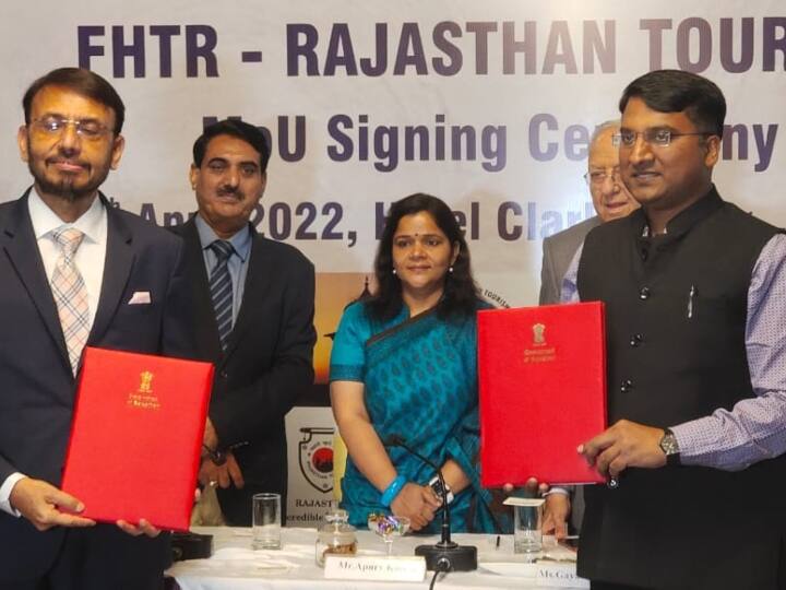 Rajasthan Tourism Department and FHTR signed MoU for Rajasthan Domestic Travel Mart 2022 ANN Rajasthan: राजस्थान डोमेस्टिक ट्रेवल मार्ट 2022 के लिए पर्यटन विभाग और एफएचटीआर ने एमओयू पर किए हस्ताक्षर