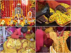 Ayodhya: अयोध्या में चैत्र नवरात्र के लिए तैयार हो रही रामलला की नई पोशाक, देखिए तस्वीरें
