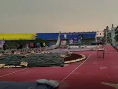 Maharashtra Kesari 2022: अवकाळी पावसामुळं महाराष्ट्र केसरी स्पर्धेला मोठा फटका, स्टेज कोसळल्यानं आजच्या लढती उद्यावर