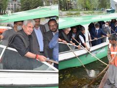 Dal Lake Srinagar: डल झील को साफ करने का अभियान शुरू, एलजी मनोज सिन्हा ने लिया हिस्सा, देखें तस्वीरें