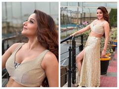 हाई थाई स्लिट स्कर्ट में मोनालिसा का ये दिलकश अंदाज़ देख करोड़ो दिलों पर गिर जाएंगी बिजलियां, देखिए वायरल फोटोज