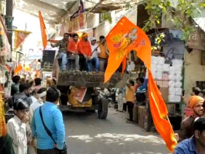 Aligarh Hindu Yuva Vahini bulldozer vahan bagva Yatra on Rama navami navratri ann Rama Navami 2022: अलीगढ़ में रामनवमी पर निकाली 'बुलडोजर वाहन भगवा यात्रा', हिंदू युवा वाहिनी ने निकाला जुलूस