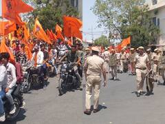 Ram Navami 2022: उदयपुर में धारा 144 में अनुमति के बाद निर्धारित रूट पर निकली शोभा यात्रा, डीजे पर बजे सिर्फ धार्मिक गाने