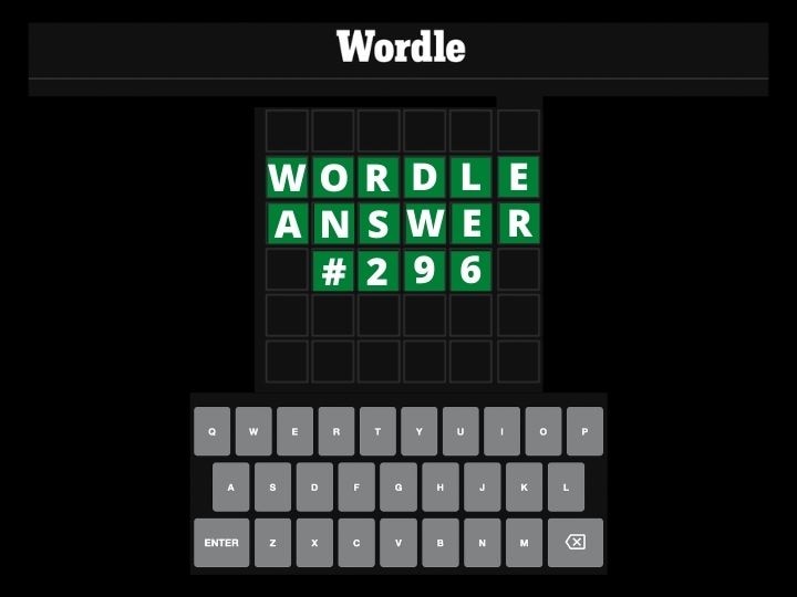 Wordle 296 Answer Today April 11 Wordle Solution Puzzle Hints