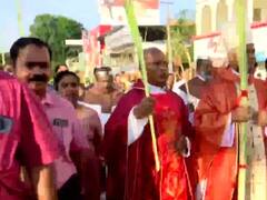 IN PICS | Devotees From Tamil Nadu, Kerala Offer Prayers On The Occasion Of Palm Sunday