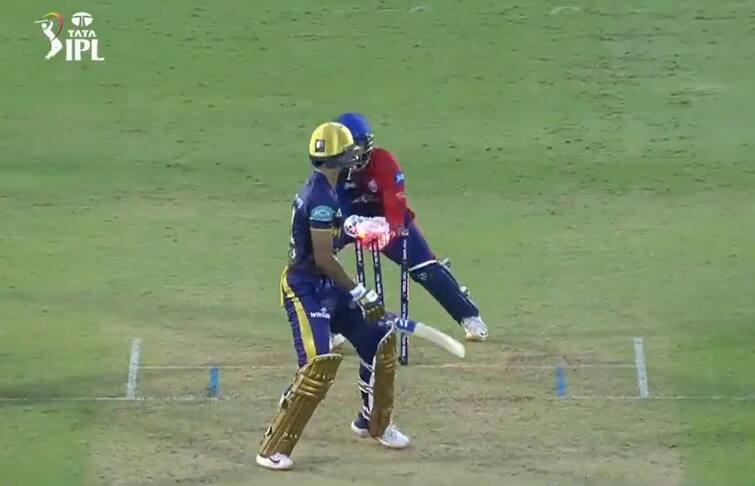IPL 2022 KKR vs DC Rishabh pant stumped out Shreyas iyer in Dhoni style on Kuldip yadav ball KKR vs DC: ઋષભ પંતે ધોની સ્ટાઈલમાં આંખના પલકારામાં જ શ્રેયસ અય્યરને આઉટ કર્યો, જુઓ વીડિયો