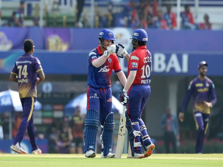 KKR vs DC Score: பிரித்வி, வார்னர், ஷர்துல் அதிரடி...! கொல்கத்தா அணிக்கு 216 ரன்கள் இலக்கு...!