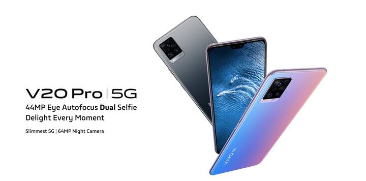 Vivo V20 Pro: इस स्मार्टफोन में डुअल सेल्फी कैमरा दिया गया है. जिसमें एक कैमरा 44 मेगापिक्सल का तो दूसरा 8 मेगापिक्सल का है. इसकी शुरुआती कीमत 28490 रुपये है. यह कीमत 8 जीबी रैम और 128 जीबी इंटरनल मैमोरी वाले वैरिएंट की है. इसमें ट्रिपल रियर कैमरा सेटअप और 4000 mAh की बैटरी दी गई है.