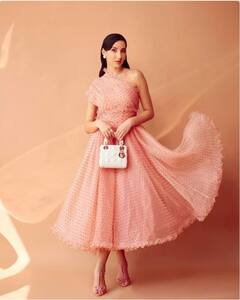 PHOTO : हँसता हुआ नूरानी चेहरा... चुलबुली नोरा फतेहीचा पिंक लूक!