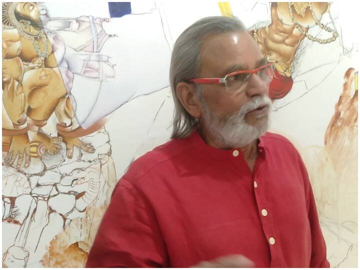 Indore Painting made on 6 Shlokas of Valmiki Ramayana presents different aspects ANN MP News: इंदौर में रामायण के 6 श्लोकों पर चित्रकार ने दिखाया कला का नमूना, कही बड़ी बात
