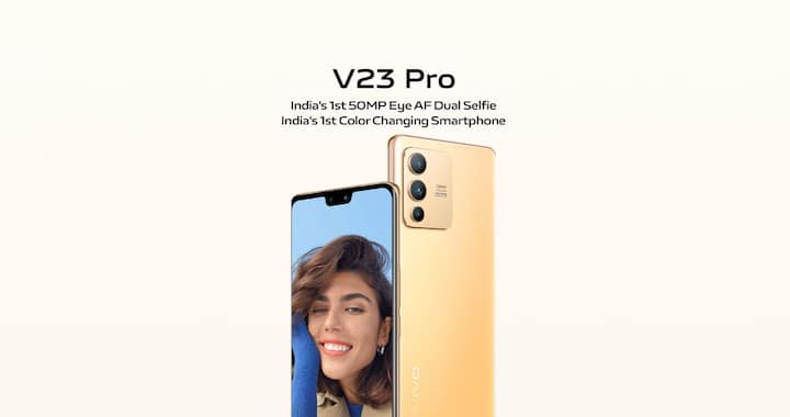 Vivo V23 Pro 5G: इस स्मार्टफोन में डुअल सेल्फी कैमरा दिया गया है. जिसमें एक कैमरा 50 मेगापिक्सल का तो दूसरा 8 मेगापिक्सल का है. इसकी शुरुआती कीमत 38990 रुपये है. यह कीमत 8 जीबी रैम और 128 जीबी इंटरनल मैमोरी वाले वैरिएंट की है. इसमें ट्रिपल रियर कैमरा और 4300mAh की बैटरी दी गई है.