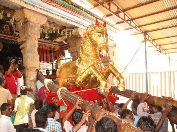 Madurai chithirai festival: Pichandavar roaming the streets of Madurai - the beautiful golden horse that came into the city Madurai chithirai festivel: மதுரை வீதிகளில் உலாவந்த பிச்சாண்டவர் - நகருக்குள் வந்த அழகர்  தங்க குதிரை..!