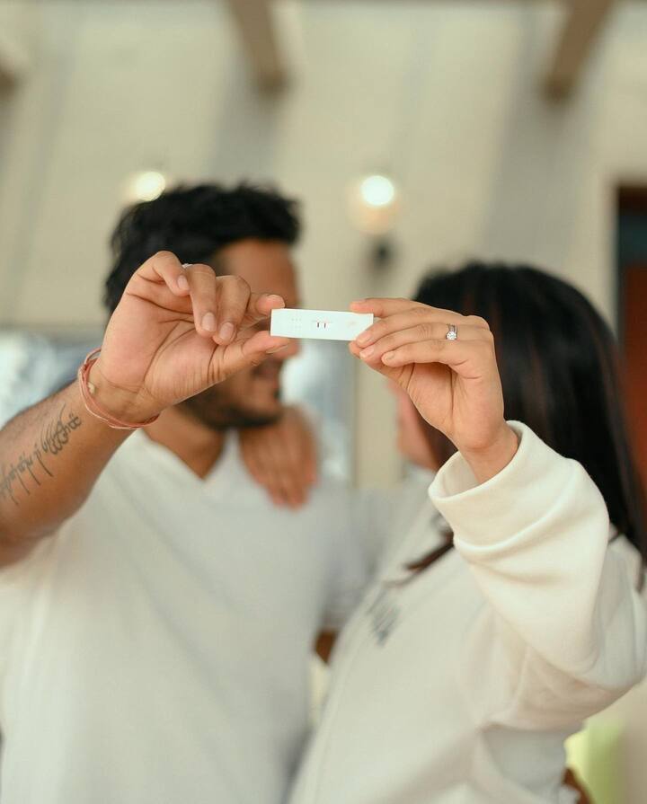 ప్రణీత భర్త పేరు నితిన్ రాజు. వీరిద్దరి వివాహం 2021, మే 30న జరిగింది. -Image credit: Pranitha Subhash/Instagram