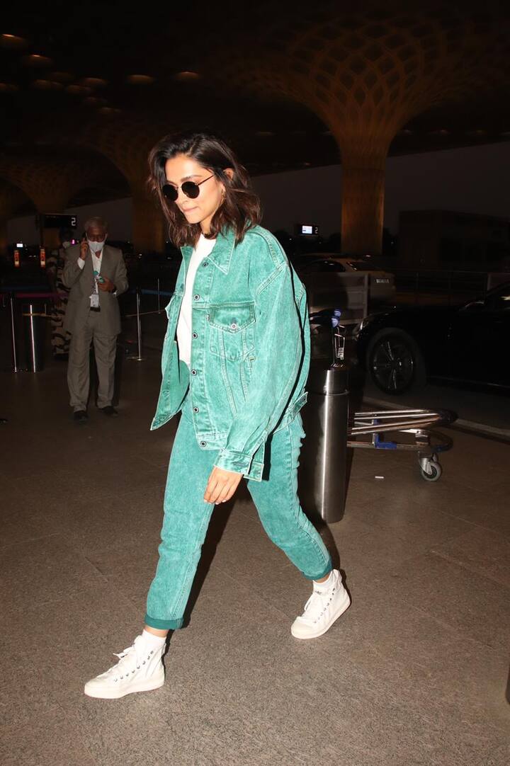 Her hair was left free to her shoulders, and her makeup was kept to a minimum. Wearing a pair of cool shades, she completed her look (Pictures credit: Manav Manglani)