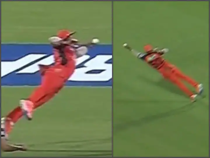 IPL 2022: Sunrisers Hyderabad vs Gujrat Titans match Rahul Tripathi brilliant catch Shubhman Gill video Watch: ਰਾਹੁਲ ਤ੍ਰਿਪਾਠੀ ਨੇ ਹਵਾ 'ਚ ਛਾਲ ਮਾਰ ਕੇ ਫੜਿਆ ਕੈਚ, ਦੇਖਦੇ ਹੀ ਰਹਿ ਗਏ ਸ਼ੁਭਮਨ ਗਿੱਲ