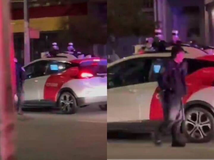 San Francisco Police Pull Over Driverless GM Cruise - watch video watch video: விளக்கு இல்லாமல் தானாக ஓடிய தானியங்கி கார்... குழம்பிய காவல்துறை.. நடந்தது என்ன?