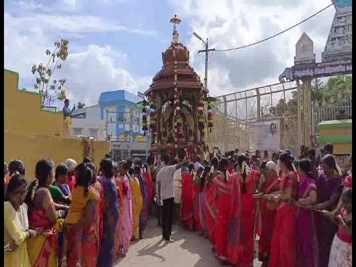 Chennakesavam Perumal temple procession on the occasion of Rama Navami festival in Dharmapuri தருமபுரியில் ராம நவமி விழாவையொட்டி சென்னகேசவப் பெருமாள் கோவில் தேரோட்டம்