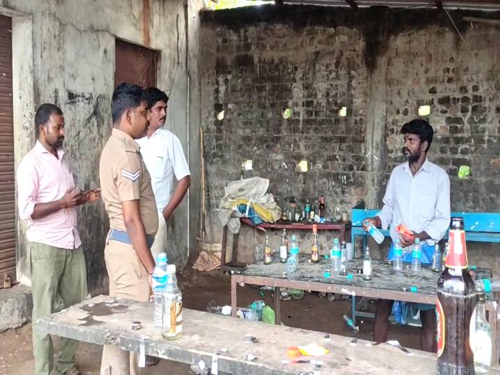 Seal deposit for 2 liquor bars in Mayiladuthurai district! மயிலாடுதுறையில் அனுமதி இன்றி இயங்கிய மதுபார்களுக்கு சீல் - ஒருவர் கைது