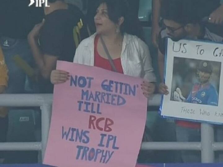 Fangirl's poster for RCB during Chennai Super Kings Vs Royal Challengers Bangalore  IPL 2022 clash goes VIRAL RCB Fan Girl Poster: 