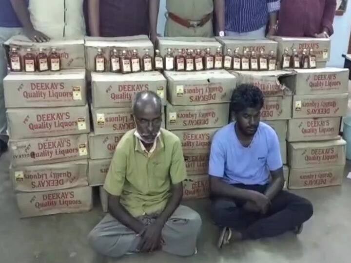 3000 bottles of liquor smuggled from Karaikal confiscated காரைக்காலில் இருந்து நூதன முறையில் கடத்திவரப்பட்ட 3000 மதுபாட்டில்கள் பறிமுதல்