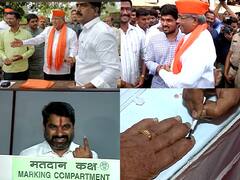 PHOTO : उत्तर कोल्हापूर पोटनिवडणुकीच्या मतदानातील क्षणचित्रे