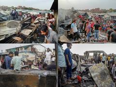 Anand Parbat Fire: दिल्ली के आनंद पर्वत में लगी भीषण आग, देखें कैसे झुग्गियां जलकर हुईं खाक