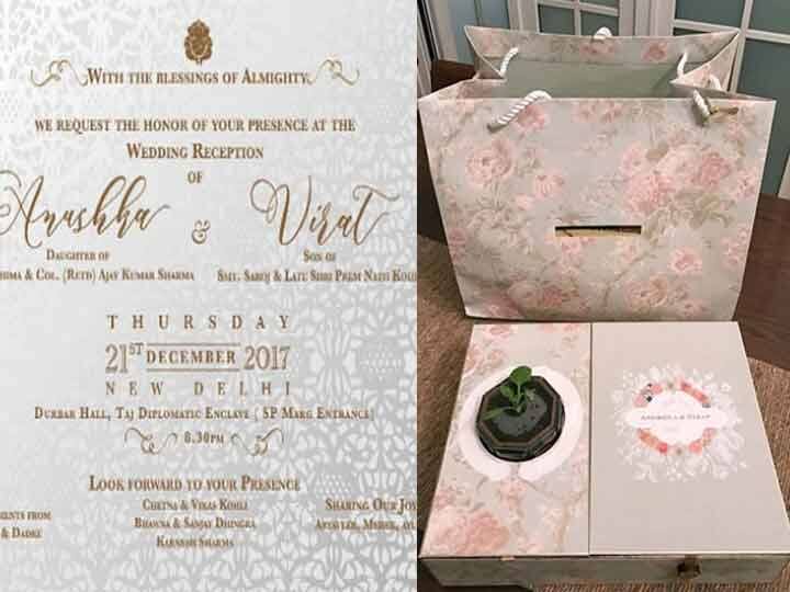 अनुष्का शर्मा और विराट कोहली ने गुपचुप इटली में शादी रचाई थी. और शादी के बाद इस वेडिंग से जुड़ी हर चीज़ वायरल हुई थी. उनमे से एक था इनका वेडिंग कार्ड भी. अनुष्का और विराट का वेडिंग कार्ड काफी यूनिक था. (फोटो- सोशल मीडिया)