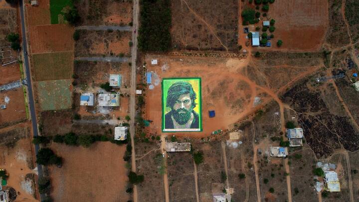 हे पोट्रेट कर्नाटकमधील मालुरच्या व्हाईट गार्डन मैदानात 25 650 वर्ग फूट मध्ये पसरला आहे.