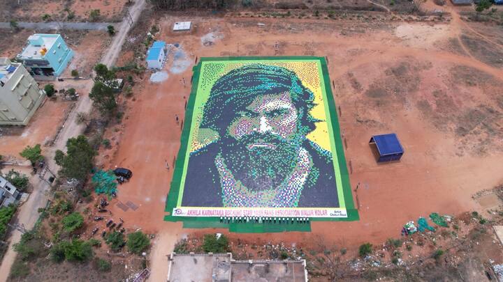 या पोट्रेटचा आकार 130 फूट लांब आणि 190 फूट रुंद आहे