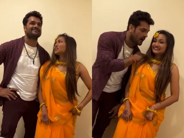 नेपाल की टैटू गर्ल के साथ कजरा गाने पर खेसारी लाल यादव ने लगाए ठुमके, देखें वीडियो