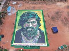 मुंबईकर चेतनची कमाल; वह्यांनी तयार केले अभिनेता यशचे मोझॅक पोट्रेट