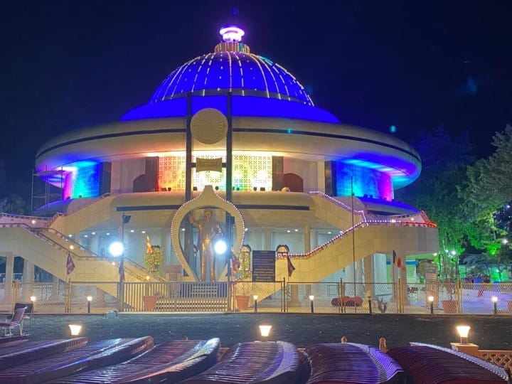 Ambedkar Jayanti 2022 Preparation for Ambedkar Jayanti in Dr. Ambedkar Nagar Mhow Madhya Pradesh CM Shivraj Singh Chouhan ANN | Ambedkar Jayanti 2022: मध्य प्रदेश के महू में अंबेडकर जयंती की विशेष