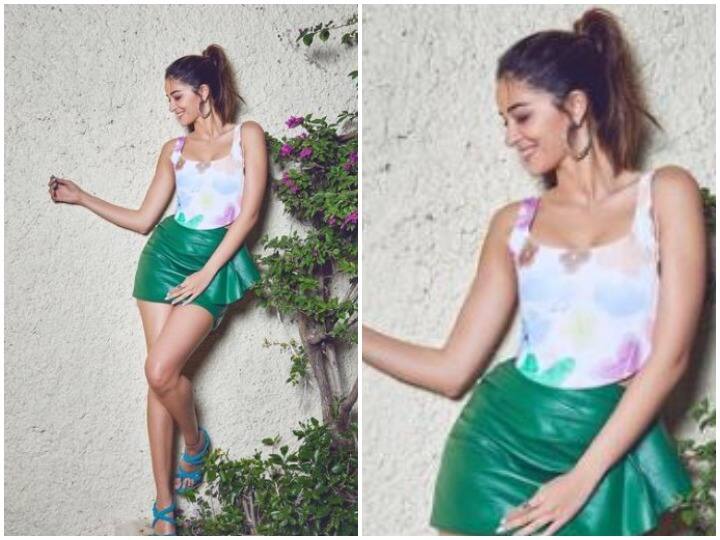 गर्मी में खुद को कूल लुक देने के लिए आप अनन्‍या पांडे की तरह ग्रीन फ्रील स्‍कर्ट और उसके साथ क्‍यूट सा टॉप कैरी कर सकती हैं. आप अनन्या की तरह वाइबरेंट ब्‍लू सैंडल पहन सकती हैं और बालों को पोनीटेल जैसा बांध लें.