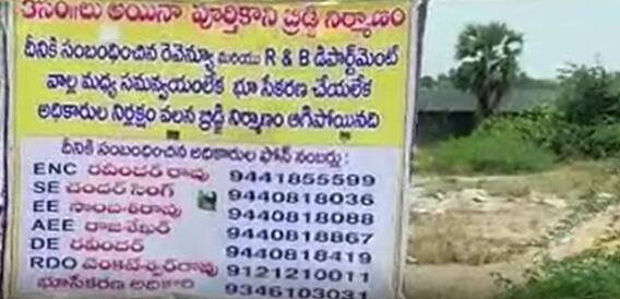 Farmers Mocks Officials With Flexies: బ్రిడ్జీ కట్టకపోవటంతో రైతు విన్నూత్న నిరసన| ABP Desam