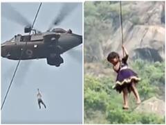 Deoghar Rescue Operation: रोप-वे हादसे में कैसे एयरलिफ़्ट करके बचाए गए लोग, देखें Photos