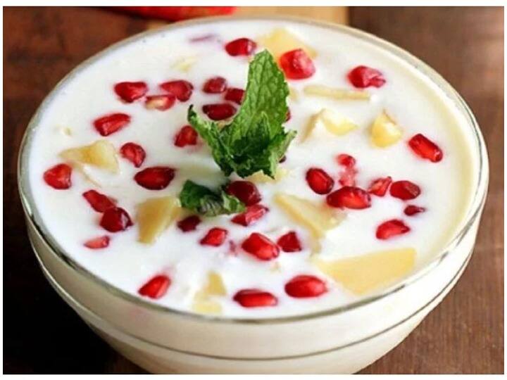 Kitchen Hacks Which Fruits Can Be Mixed With Curd Recipe Of Fruit Raita Mix Fruit Raita Ingredients गर्मी में अपने बोरिंग लंच को बनाएं स्पेशल, खाने में बनाएं मिक्स फ्रूट रायता