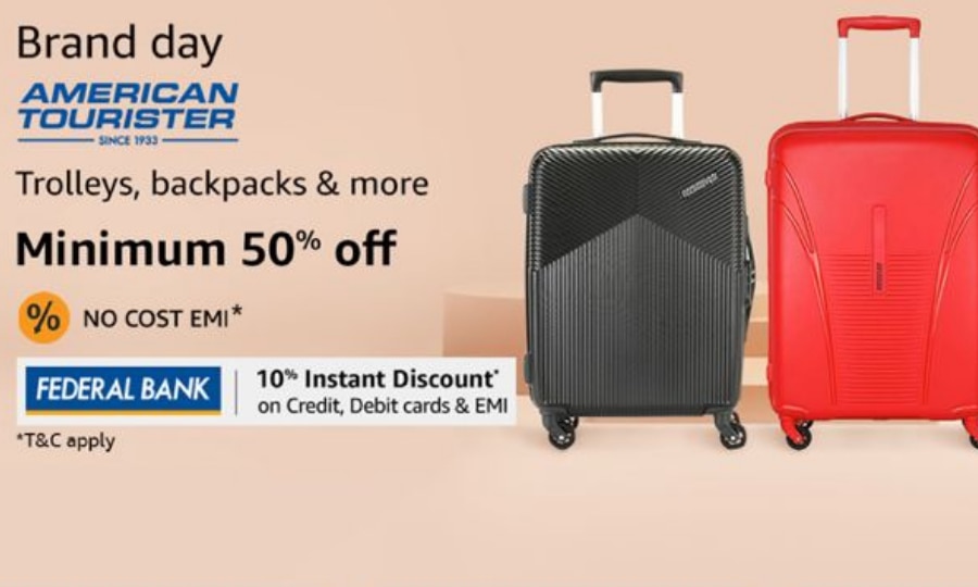 50 OFF on AMERICAN TOURISTER Unisex Red Trolley Bag on Myntra   PaisaWapascom