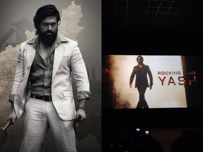 KGF 2 First Half  Twitter Review kgf chapter 2 celebrations news KGF 2  First Half Twitter Review: கே.ஜி.எப். - 2 முதல் பாதி தரம்... காட்சியெல்லாம் வரம்..! ட்விட்டரை ஆட்சிசெய்யும் ரசிகர்கள்!