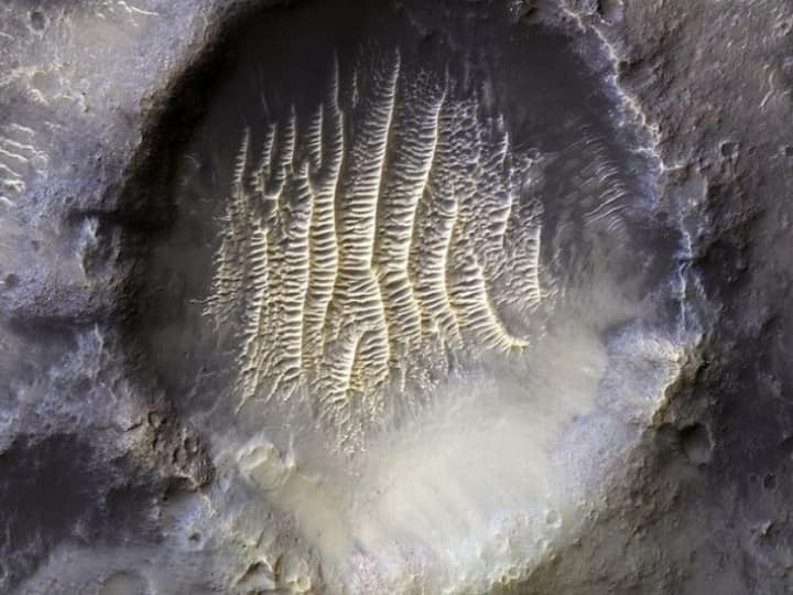 NASA Shares Stunning Image Of Mars Crater, Internet Says 