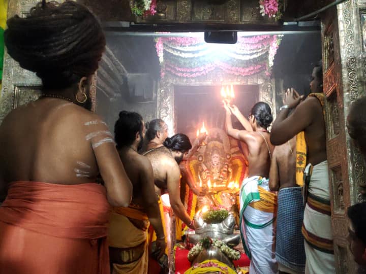 Guru Peyarchi 2022: Dharumapuram Temple Special Workship on eve of Jupiter Transit Guru Peyarchi 2022: குரு அனுகிரஹ ஸ்தலமான வதான்யேஸ்வரர் ஆலயத்தில் குரு பெயர்ச்சி விழா