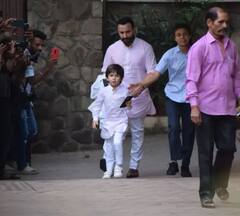 ਮਾਮਾ ਰਣਬੀਰ ਕਪੂਰ ਦੇ ਵਿਆਹ 'ਚ ਨਵਾਬੀ ਸਟਾਈਲ 'ਚ ਪਹੁੰਚੇ ਤੈਮੂਰ, ਪਿਤਾ ਸੈਫ ਅਲੀ ਖਾਨ ਦੇ ਲੱਗੇ ਹੁਬਹੂ ਕਾਪੀ