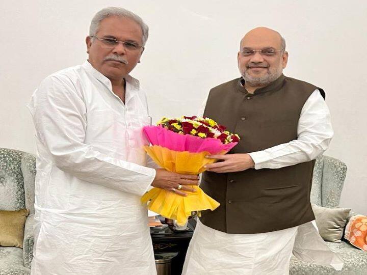 Chhattisgarh: CM भूपेश बघेल ने अमित शाह से की मुलाकात, नक्सल प्राभावित बस्तर में CRPF की तैनाती समेत इन मुद्दों पर की चर्चा Chhattisgarh: CM Bhupesh Baghel meets Amit Shah, discusses deployment of two more battalions of CRPF in Naxal-affected Bastar ANN Chhattisgarh: CM भूपेश बघेल ने अमित शाह से की मुलाकात, नक्सल प्राभावित बस्तर में CRPF की तैनाती समेत इन मुद्दों पर की चर्चा