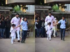 मामा Ranbir Kapoor की शादी में नवाबी स्टाइल में तैयार होकर पहुंचे थे तैमूर, पिता सैफ अली खान की लगे हुबहू कॉपी