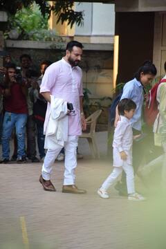 मामा Ranbir Kapoor की शादी में नवाबी स्टाइल में तैयार होकर पहुंचे थे तैमूर, पिता सैफ अली खान की लगे हुबहू कॉपी